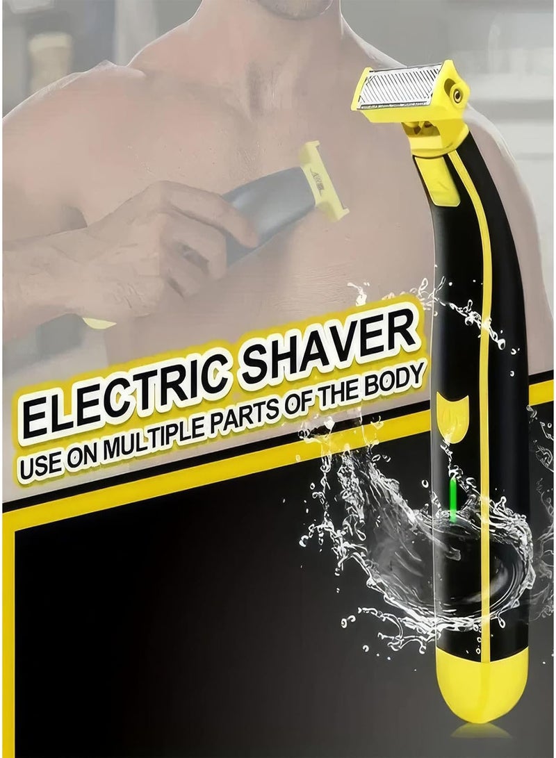 HEROCKX Trimmer & Shaver,Full body Water Wash Shaver Groomer,Rechargeable Dry Wet Waterproof,60 min Cordless Yellow,0.15 grams - Image 2